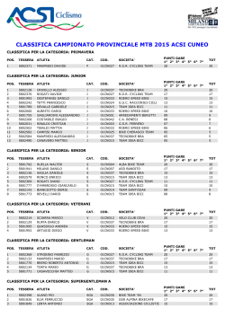 classifica campionato provinciale mtb 2015 acsi cuneo