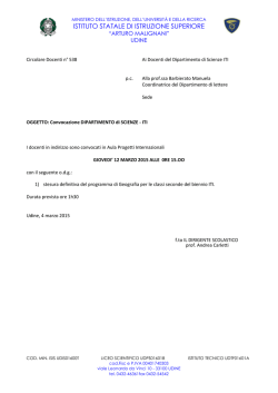 ginevra convocazione marzo 2015 scienze