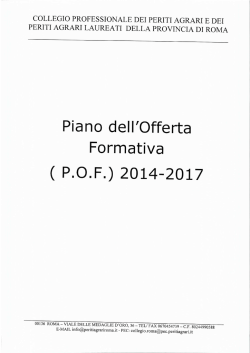 (P.O.F.) 2014-2017 - Collegio Periti Agrari Roma