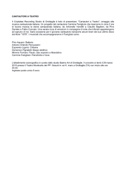 GROTTAGLIE Cantautori a teatro