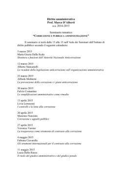 Diritto amministrativo Prof. Marco D`Alberti aa 2014-2015