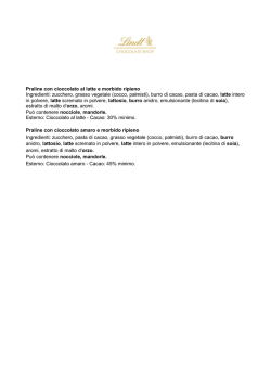 Praline con cioccolato al latte e morbido ripieno