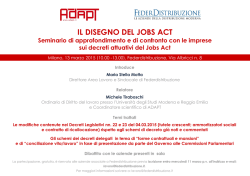 IL DISEGNO DEL JOBS ACT