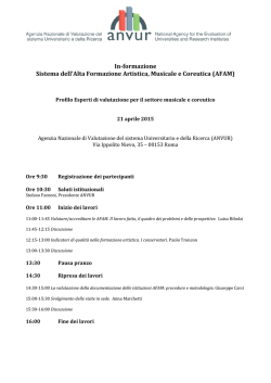 In-formazione Sistema dell`Alta Formazione Artistica