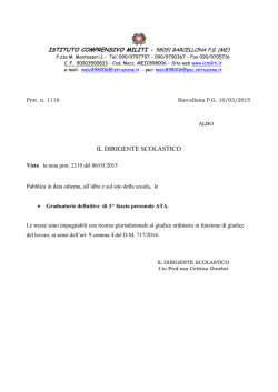 DECRETO PUBBLICAZIONE GRADUATORIA DEFINITIVA