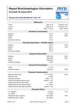 Il Bollettino MRP - Meteorivierapicena