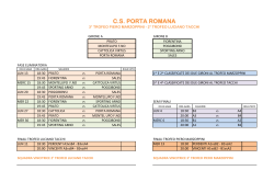 scarica il calendario del torneo in formato