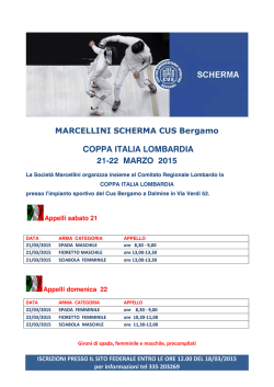 Locandina - FIS - Comitato Regionale Lombardia