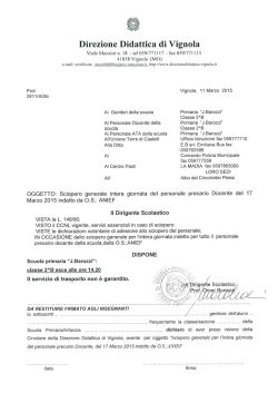 decreto singolo plesso "Barozzi"