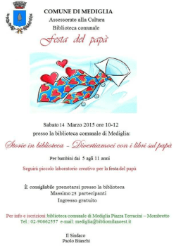Festa del pap&agrave; in biblioteca.