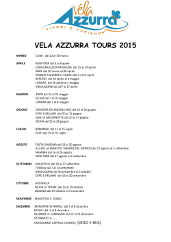 VELA AZZURRA TOURS 2015