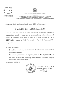 liceo linguisteco « biotecnologie ambientali e sanitarie