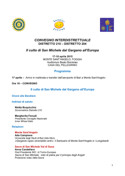 Il culto di San Michele dal Gargano all`Europa