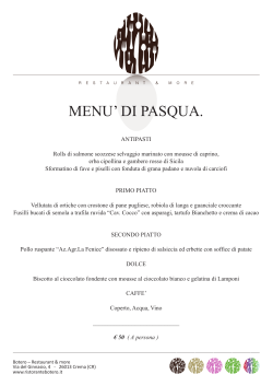 menu di pasqua botero 2015