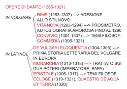 OPERE DI DANTE (1265-1321) IN VOLGARE IN LATINO RIME