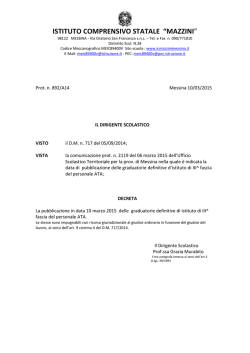 SCUOLA MEDIA STATALE “ G - Istituto Comprensivo "Mazzini"