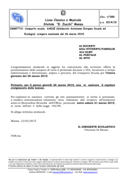 sciopero nazionale del 26 marzo 2015
