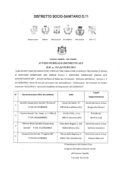 DISTRETTO SOCIO-SANITARIO D.11