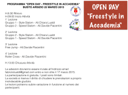 OPEN DAY "Freestyle in Accademia"