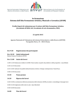 In-formazione Sistema dell`Alta Formazione Artistica