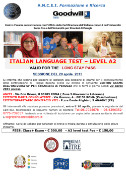 Italian Language Test - Level A2 [sessione 20/04/2015 it]