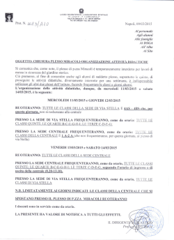 CHIUSURA MIRACOLI - "Cuoco-Campanella"