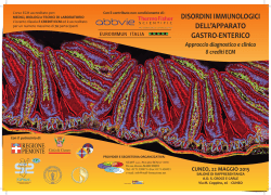 DISORDINI IMMUNOLOGICI DELL`APPARATO GASTRO