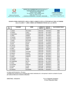 graduatoria definitiva - Istituto Comprensivo 3 Oristano