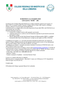 prova eurotest temu` (bs) 12/13 marzo 2015