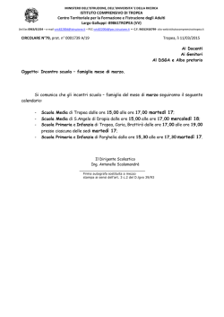 Incontro scuola - famiglia mese di marzo. Leggi... - home