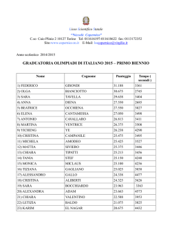 graduatoria - Liceo Scientifico Copernico di Torino