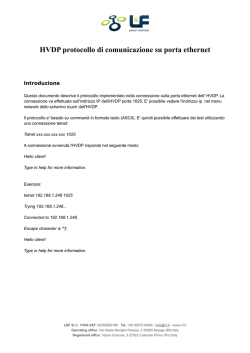 HVDP protocollo di comunicazione su porta ethernet