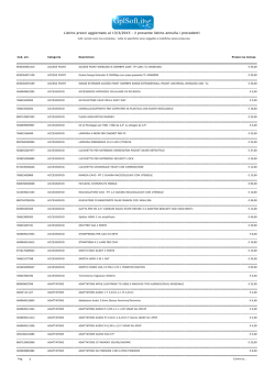 il presente listino annulla i precedenti 1