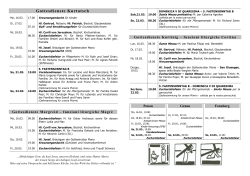 Pfarrbrief der kommenden Woche