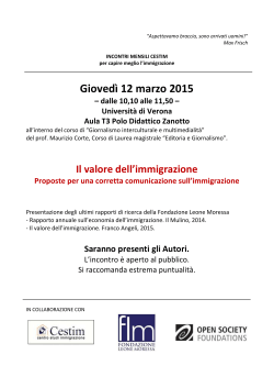 programma in pdf. - Fondazione Leone Moressa