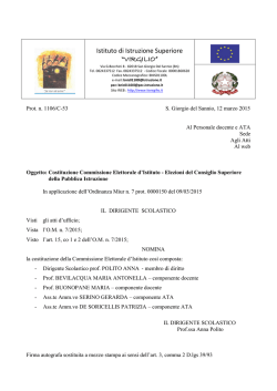 Individuazione membri - Istituto Superiore Virgilio di San Giorgio del