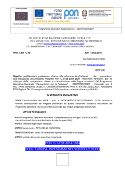 GRADUATORIA ALUNNI PON C1 FSE 1024 - IIS IPSIA