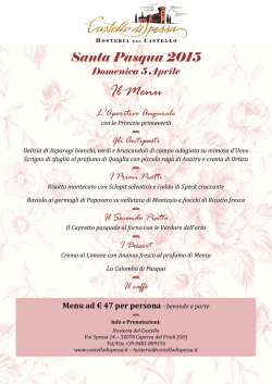 Il Menu - Castello di Spessa Resort