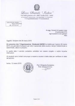 Sciopero del 26.03.2015 - Liceo Statale "Ischia"