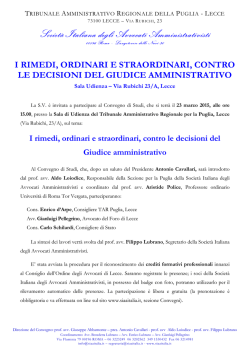 I rimedi, ordinari e straordinari, contro le decisioni del Giudice