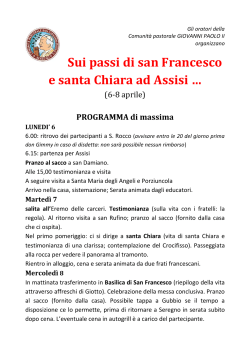 Programma e informazioni utili - Parrocchia San Giovanni Bosco