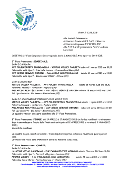 Chieti, lì 10.03.2015 Alle Società Interessate Ai Comitati