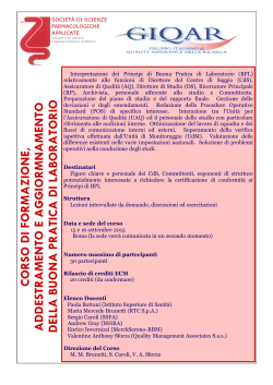 Programma e Scheda d`iscrizione