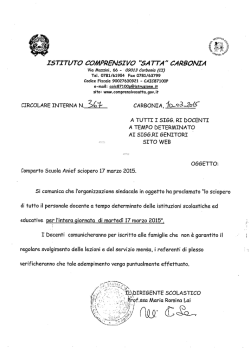 ISTITUTO COMPRENSIVO "SA TTA " CARBONIA