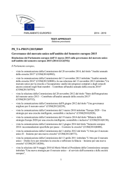 Leggi la risoluzione del Parlamento europeo