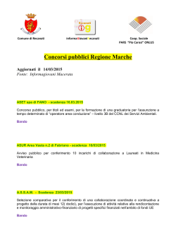 Concorsi pubblici Regione Marche