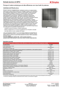 Scheda tecnica Pompa di calore aria/acqua ad alta