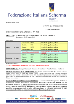 comunicato gpg-under 14 n° 9/15