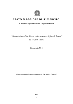 STATO MAGGIORE DELL`ESERCITO - Esercito Italiano