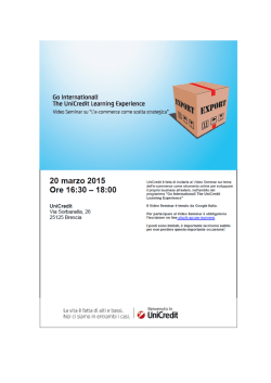 Invito Video Seminar 20/03/15